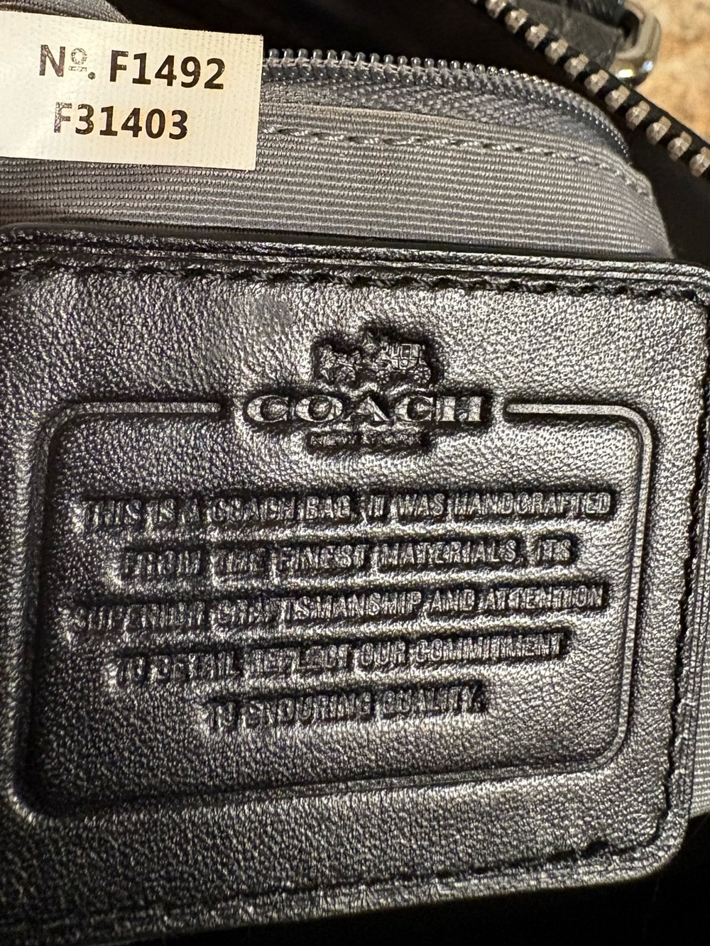 Coach Peyton Black Leather Satchel with Removable Strap - Picture 4 of 7